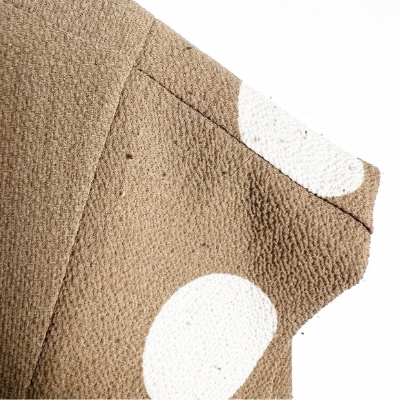 Sweet Rain - Beige & White Polka Dot Casual Keyhole Layered Back‎ Blouse - Sz. L - Picture 7 of 7